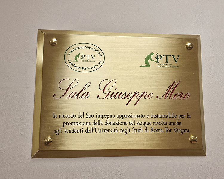 Sala intitolata a Giuseppe Moro - Policlinico Tor Vergata